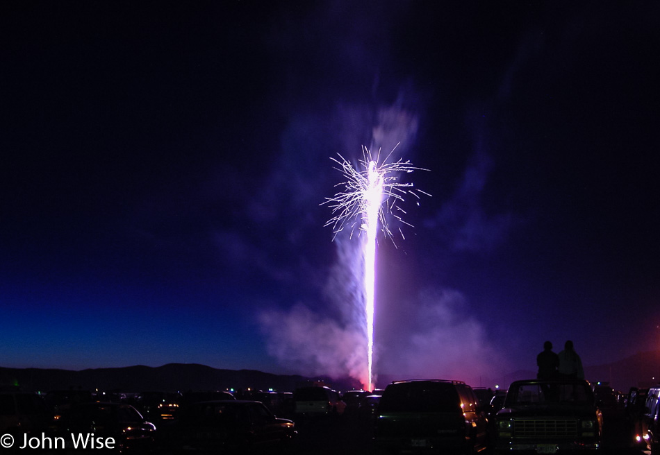 Fireworks in Lakeview Oregon on the 4th of July year 2002