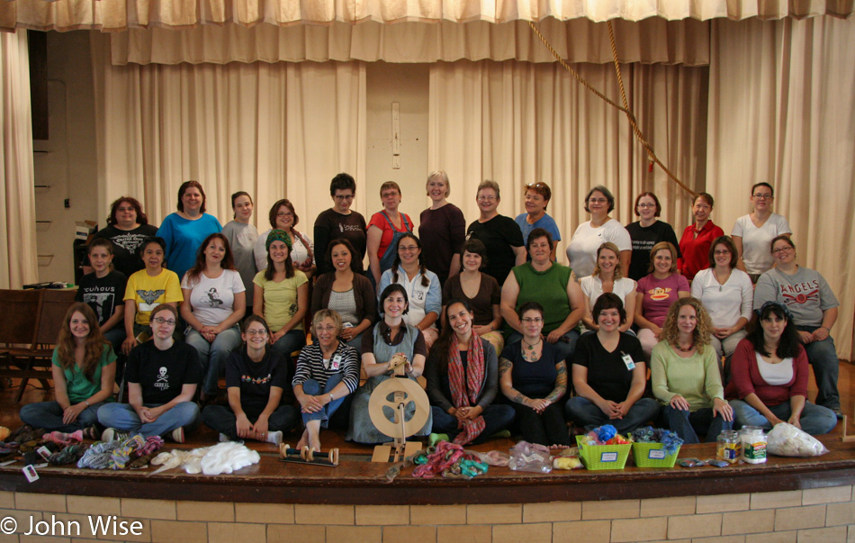 Caroline Wise at Yarn School in Harveyville, Kansas September 2007