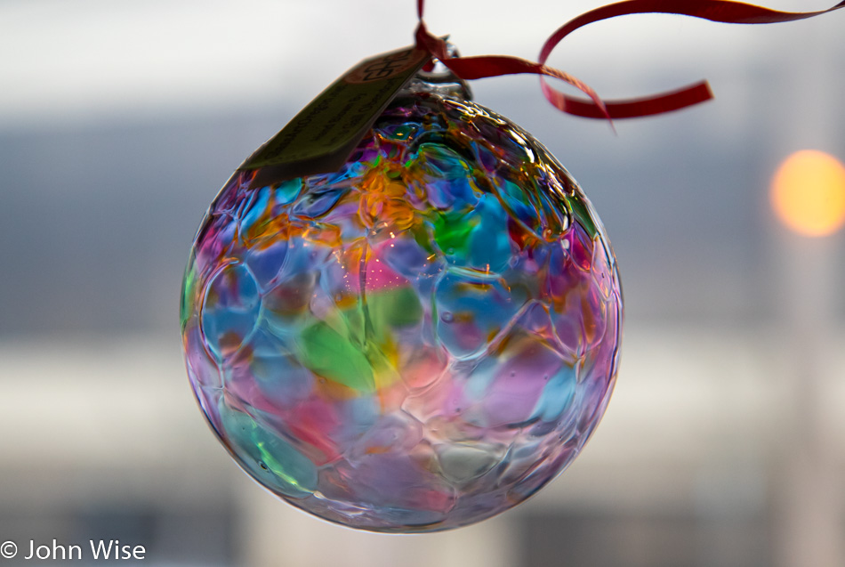 Glass ornament at Sassy Onion Cafe in Salem, Oregon