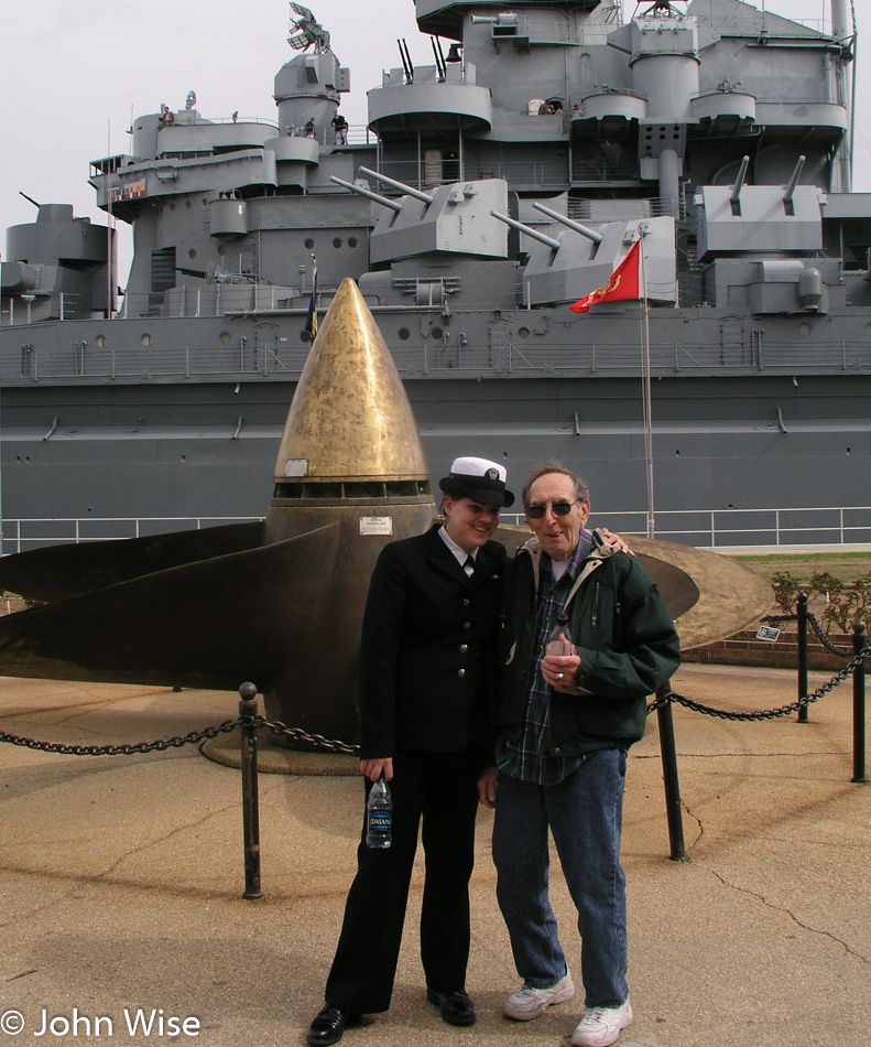 Jessica Wise and Herbert Kurchoff at U.S.S. Alabama Battleship in Alabama