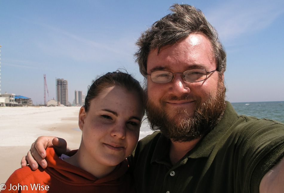 Jessica Wise and John Wise on the Alabama Coast in 2005