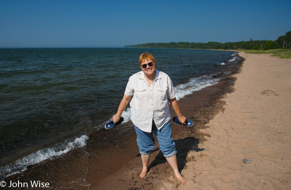 Karen Goff in Michigan at Lake Superior 2005