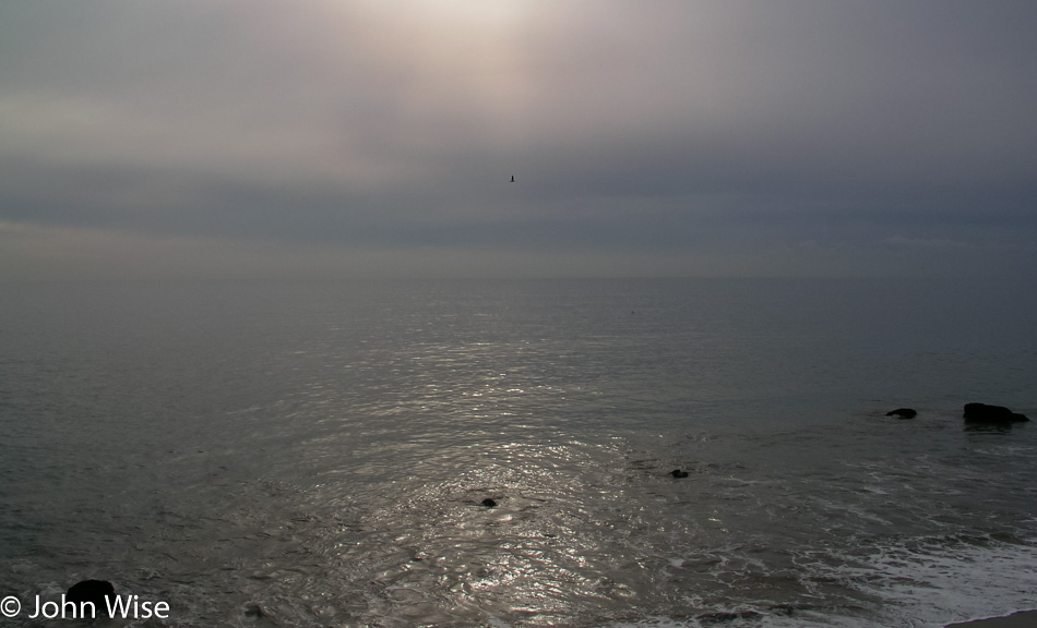 Looking at to the Pacific Ocean in Southern California