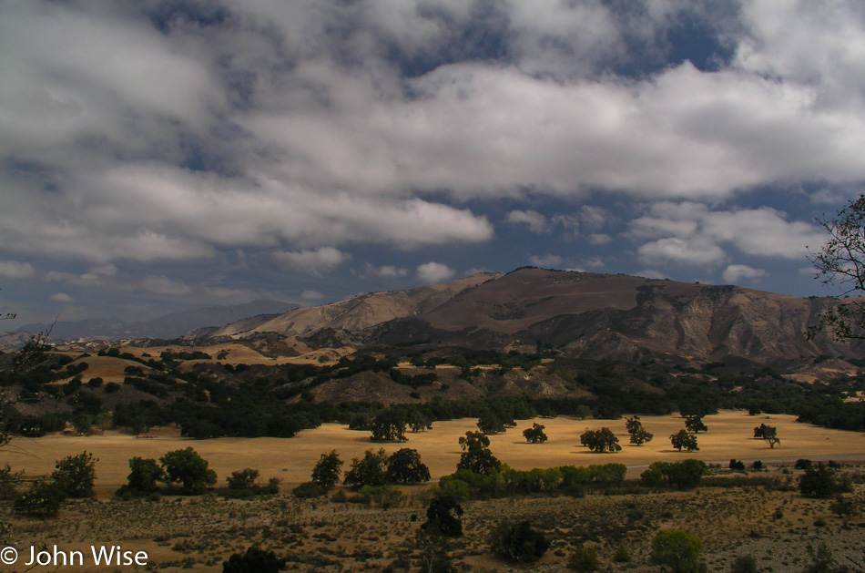 Up the San Marcos Pass Road looking out to the Los Padres National Forest in Santa Barbara, California