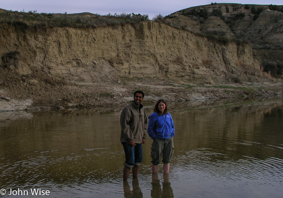 Jay Patel and Caroline Wise at Theodore Roosevelt National Park in North Dakota