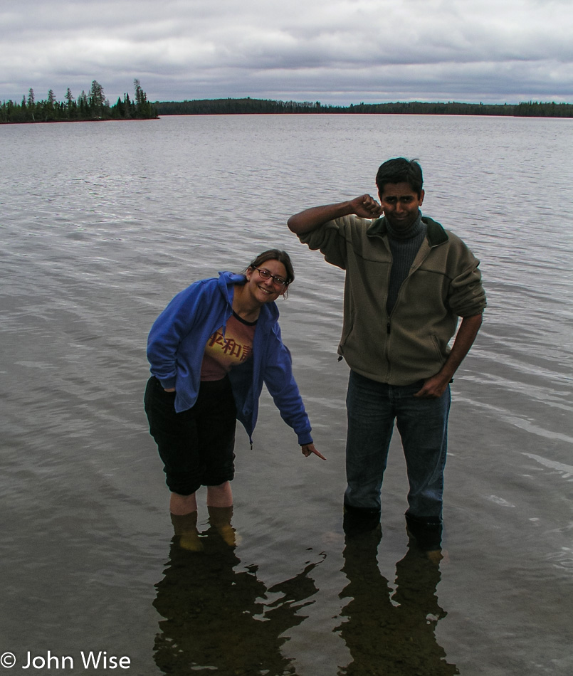 Caroline Wise and Jay Patel in at Bear Head Lake State Park in Minnesota