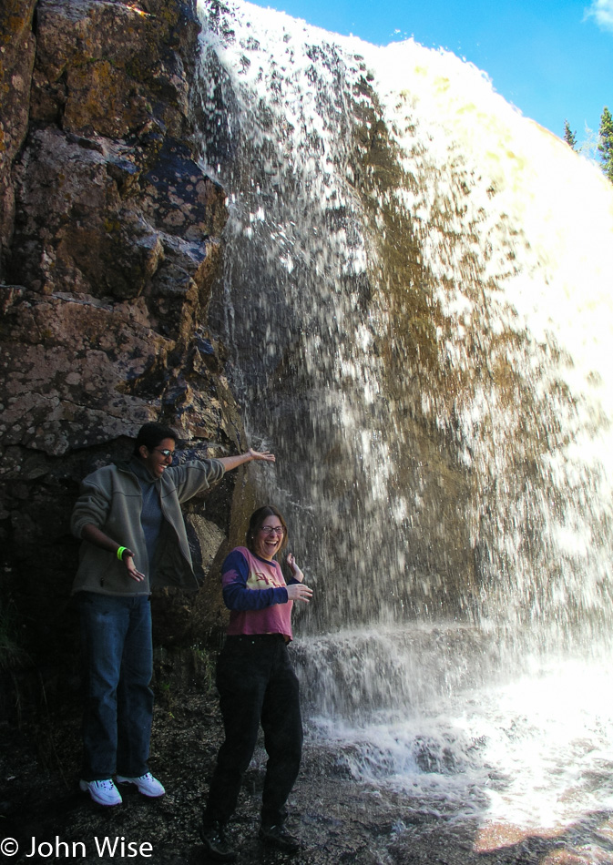 Jay Patel and Caroline Wise at Gooseberry Falls in Minnesota