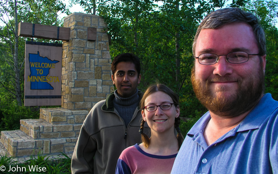 Jay Patel with Caroline and John Wise entering Minnesota