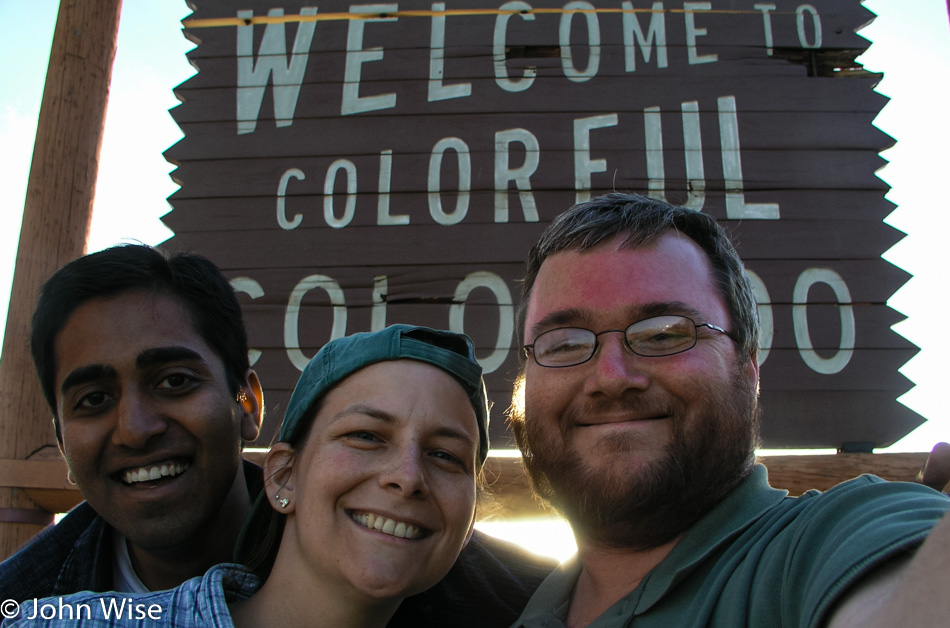 Jay Patel with Caroline and John Wise entering Colorado