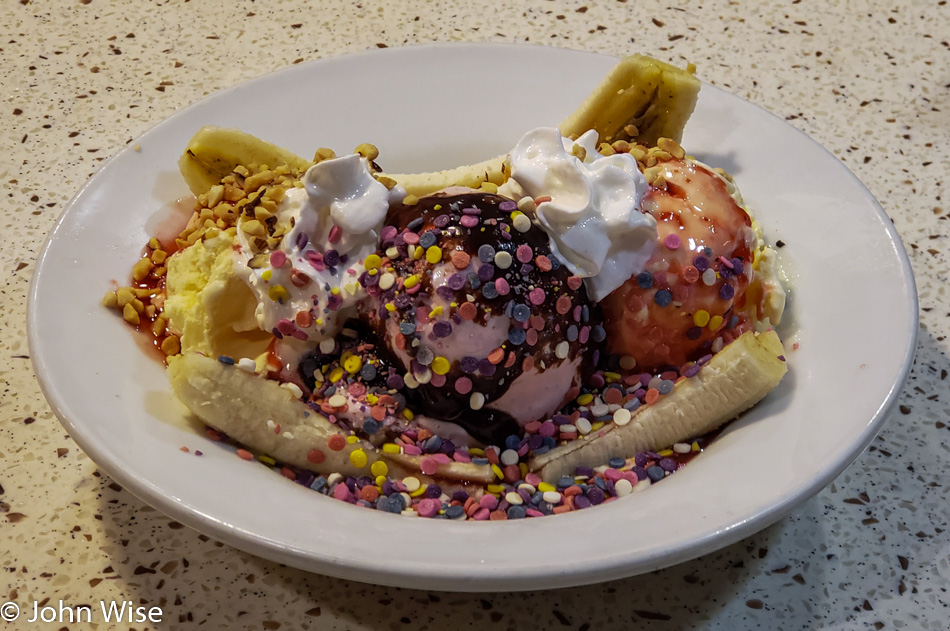 Banana Split from Denny's in Phoenix, Arizona