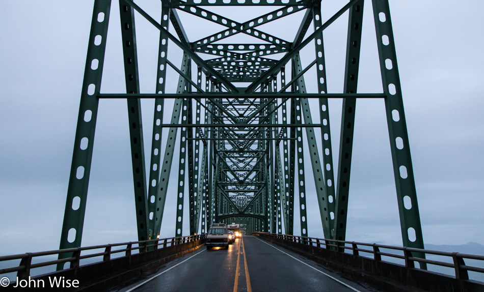 Astoria–Megler Bridge between Oregon and Washington over the Columbia River