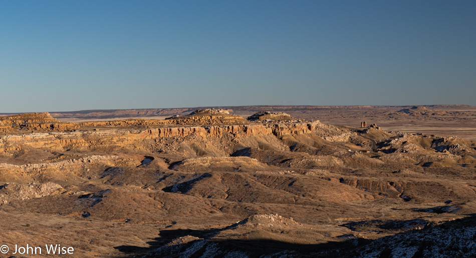 Walpi and Sichomovi on the Hopi Reservation in the distance