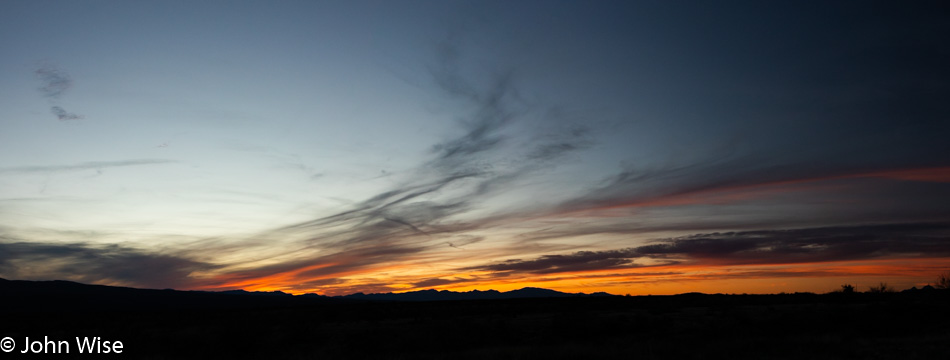 Sunset over Eastern Arizona