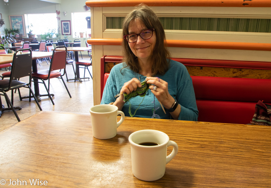 Caroline Wise at Hilda's Mexican Cafe in Duncan, Arizona