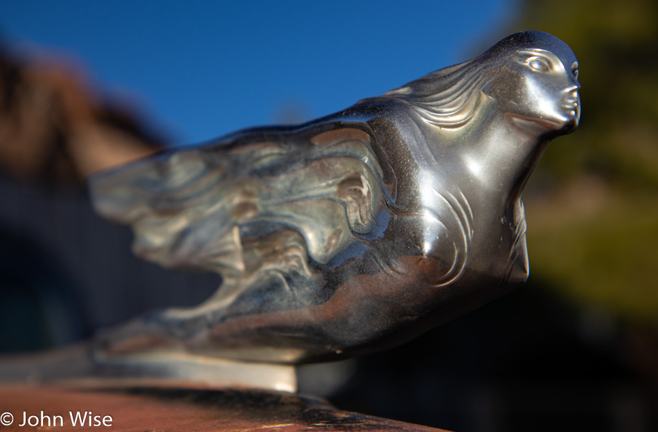 1941 Cadillac Flying Lady Hood Ornament seen in Clifton, Arizona