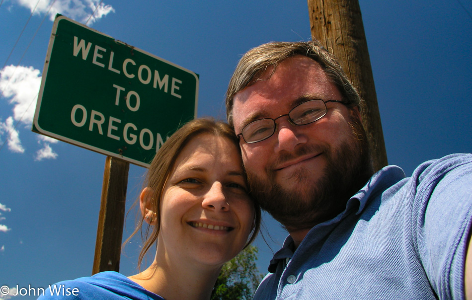 Caroline Wise and John Wise entering Oregon