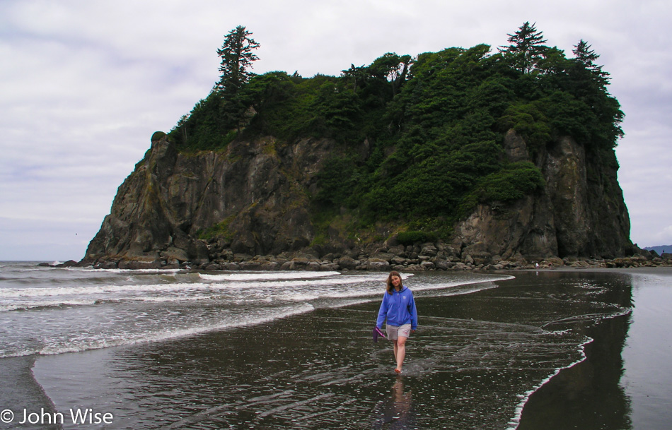 Caroline Wise at Ruby Beach in Washington