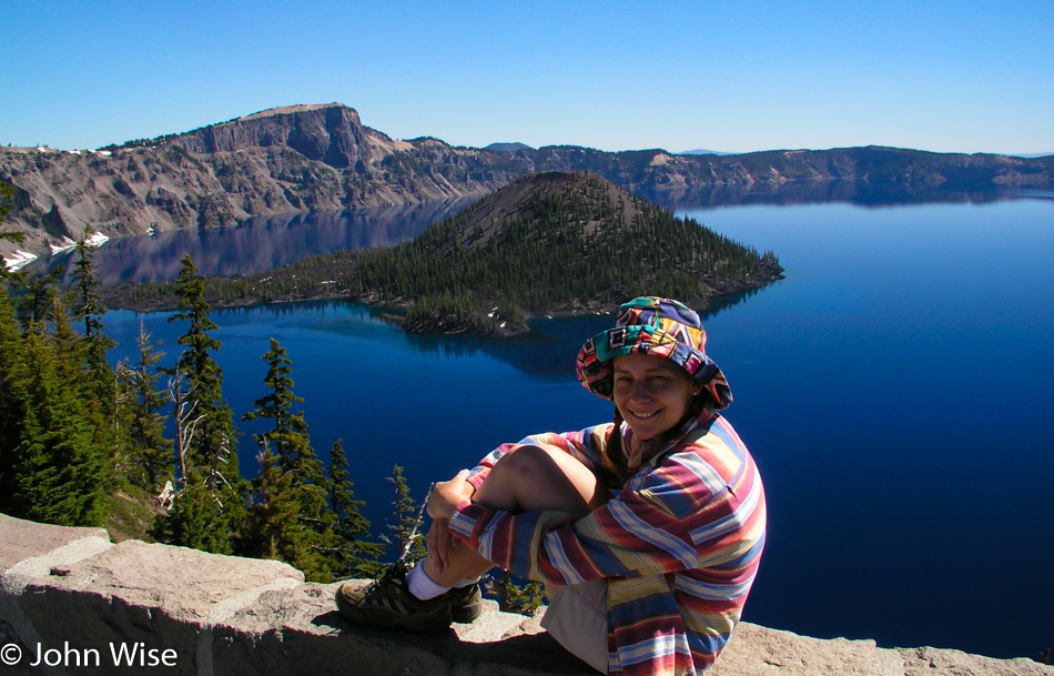 Caroline Wise at Crater Lake National Park in Oregon