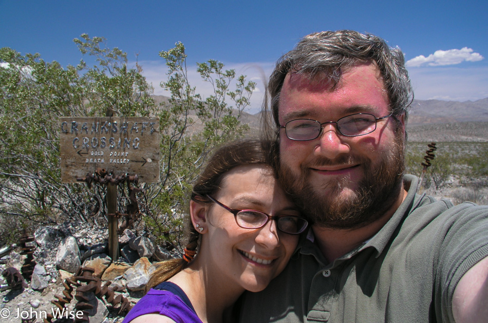 Caroline Wise and John Wise at Crankshaft Junction in Death Valley National Park, California