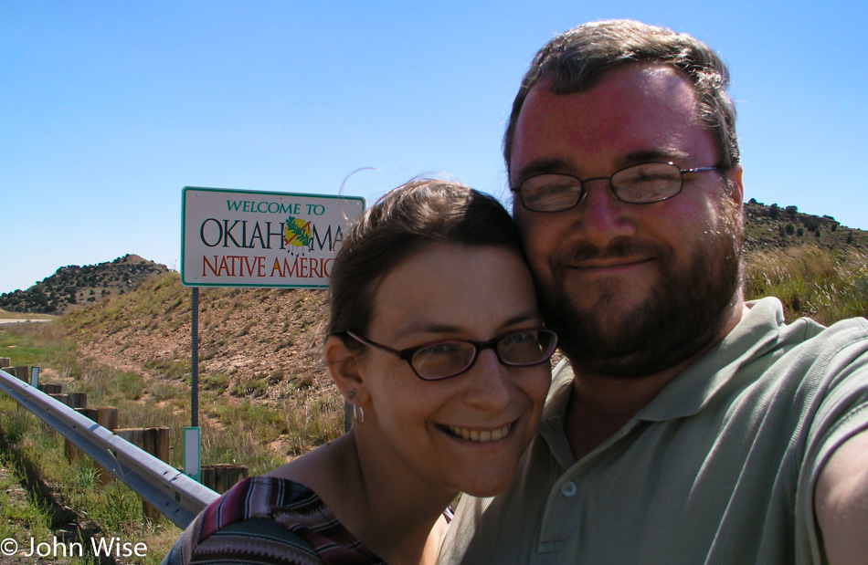 Caroline Wise and John Wise on OK-325 heading toward Kenton, Oklahoma