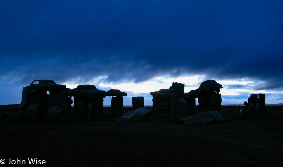 Carhenge at daybreak in Alliance, Nebraska