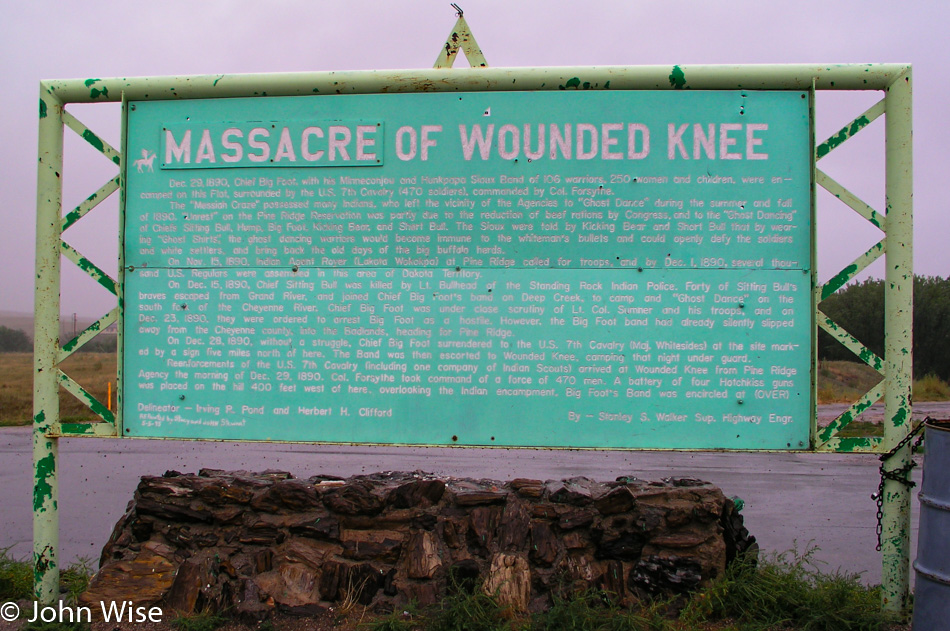 On the Pine Ridge Reservation in South Dakota - Site of the Massacre of Wounded Knee