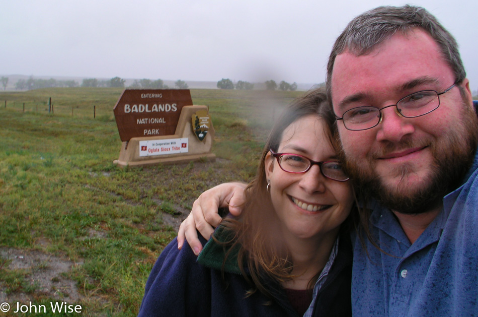 Caroline Wise and John Wise at Badlands National Park in South Dakota
