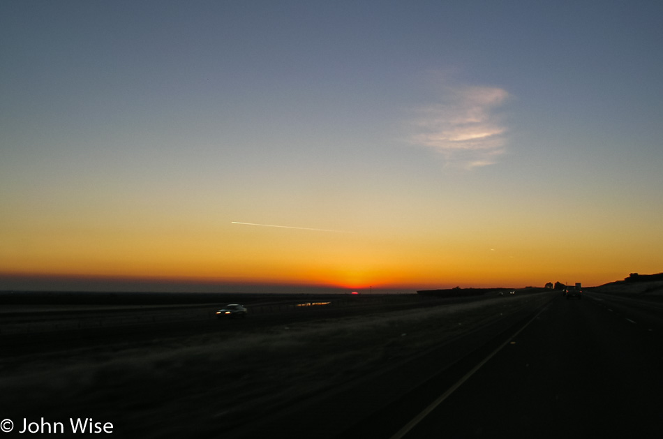 Sunrise south of Sacramento, California