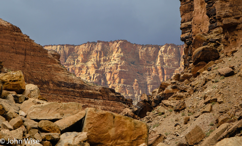 View within the Grand Canyon from the Colorado River