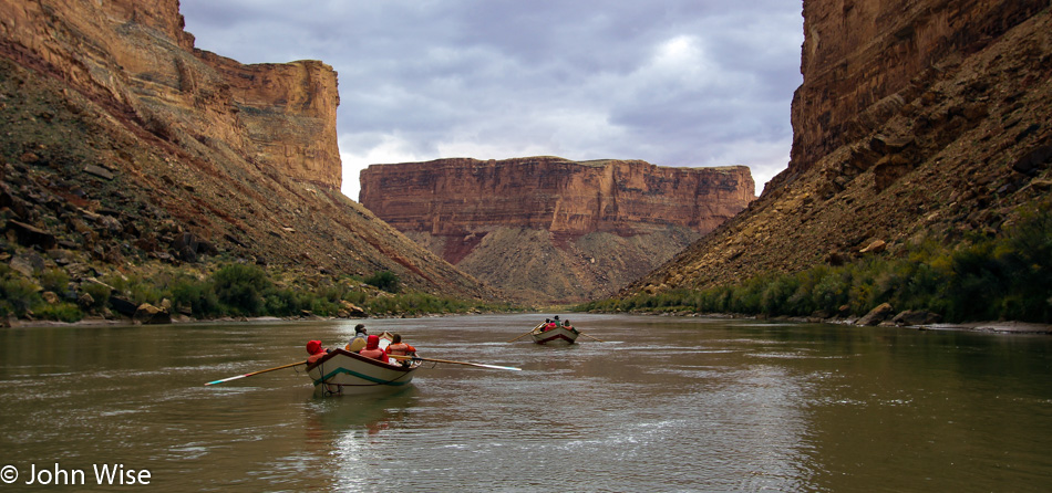 Floating down the Colorado River in the Grand Canyon