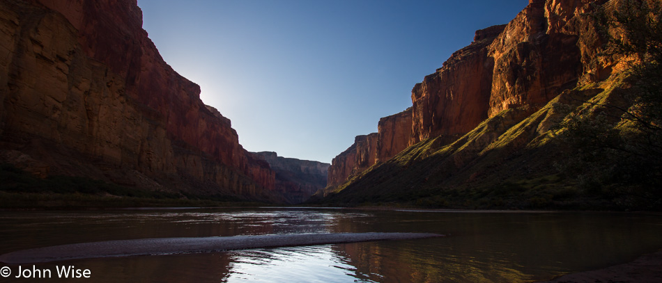 Morning on the Colorado River in the Grand Canyon 