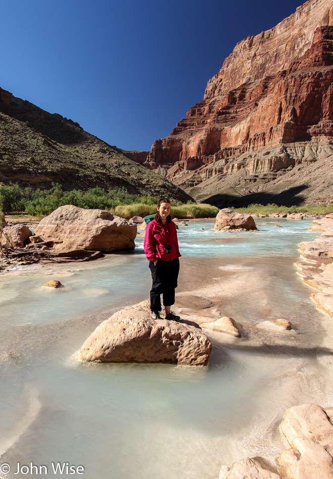 Caroline Wise on The Little Colorado River in the Grand Canyon