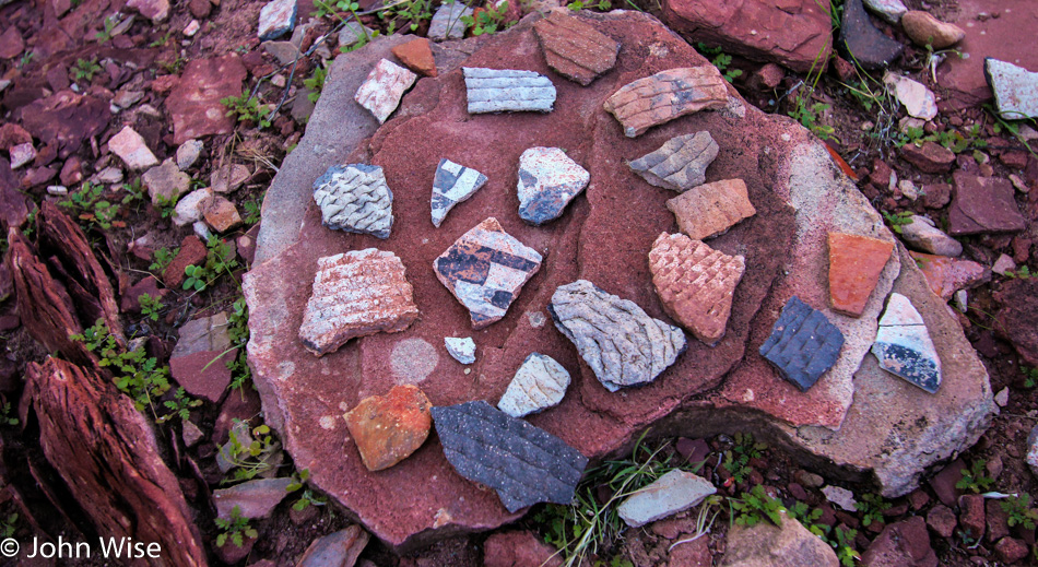 Pottery at Furnace Flats in the Grand Canyon
