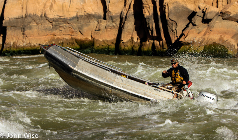 Scott Perry in Granite Rapid on the Colorado River in the Grand Canyon