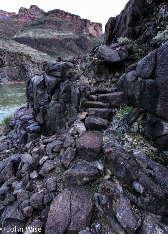 William W. Bass Trail at the Ross Wheeler Camp in the Grand Canyon