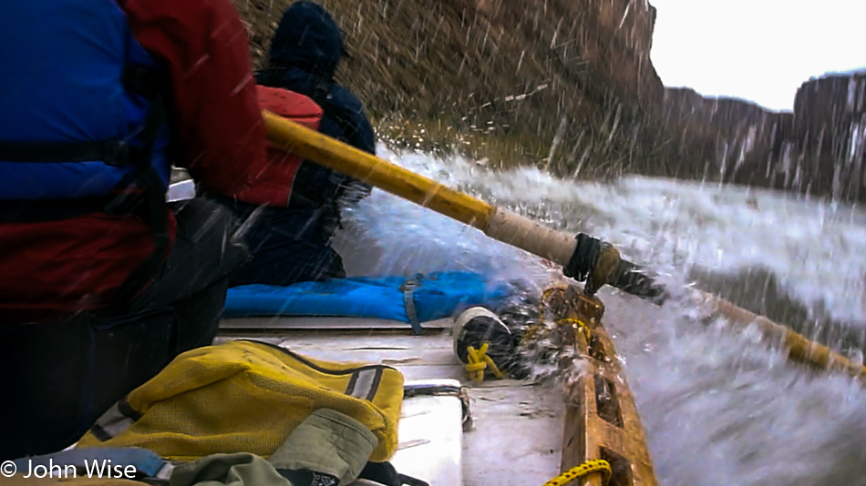 Running Badger Creek Rapid with Jeffe Aronson on the Colorado River in the Grand Canyon