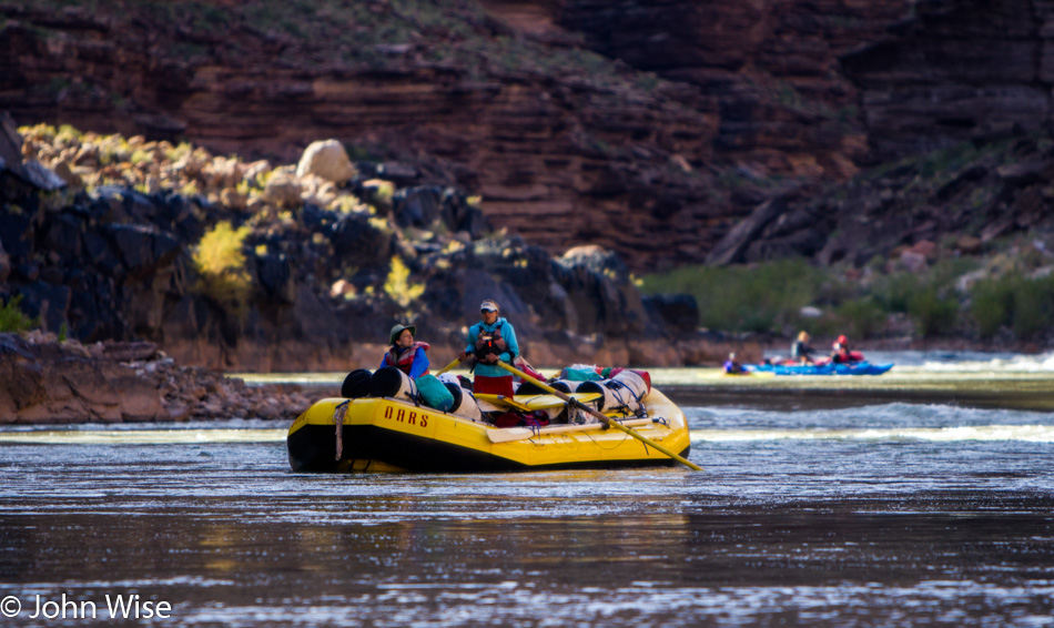 On the Colorado River in the Grand Canyon