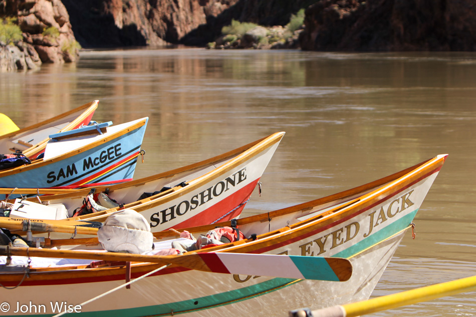Dories on the Colorado River in the Grand Canyon