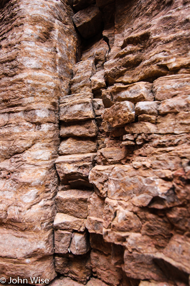 Rock formation next to the Colorado River in the Grand Canyon