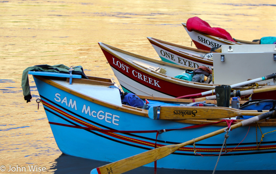 Dories on the Colorado River in the Grand Canyon