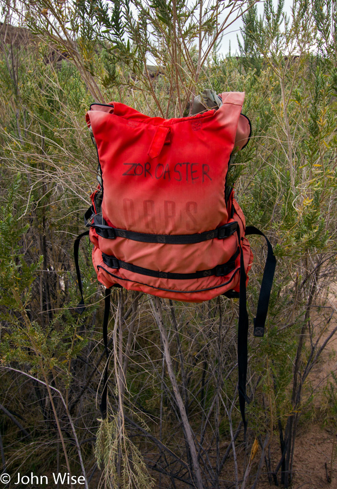 Personal Flotation Device named Zoroaster from OARS in the Grand Canyon