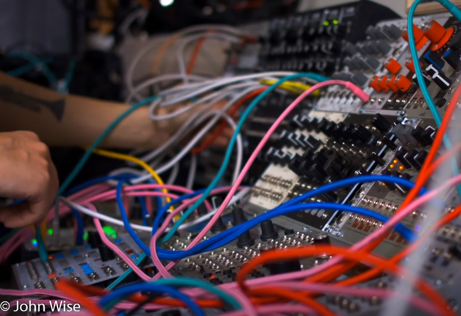 Colin Benders Patching His Synth During Modular Lockdown