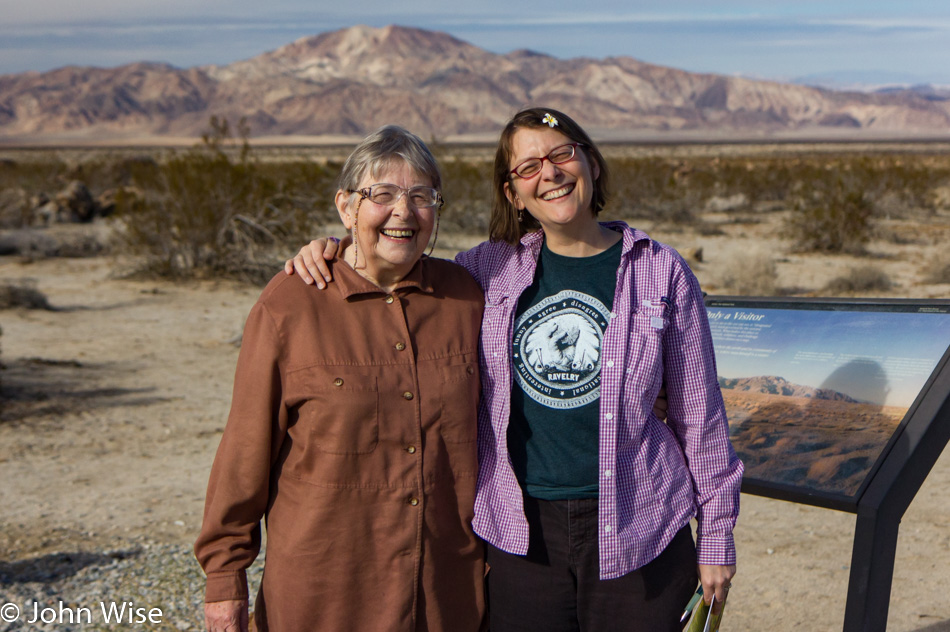 Jutta Engelhardt and Caroline Wise at Joshua Tree National Park in California