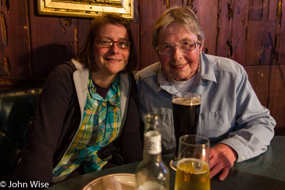 Caroline Wise and Jutta Engelhardt at the Red Lion Tavern in Los Angeles, California