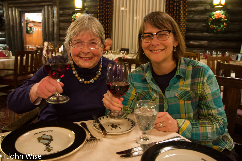 Jutta Engelhardt and Caroline Wise at the Grand Canyon National Park in Arizona