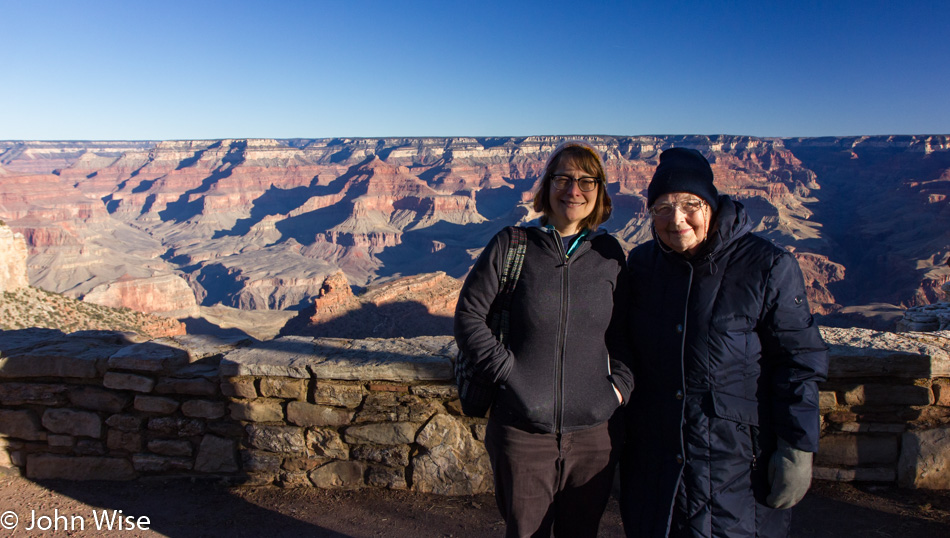 Caroline Wise and Jutta Engelhardt at the Grand Canyon National Park in Arizona