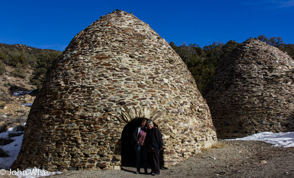 Jutta Engelhardt and Caroline Wise in Death Valley National Park in California