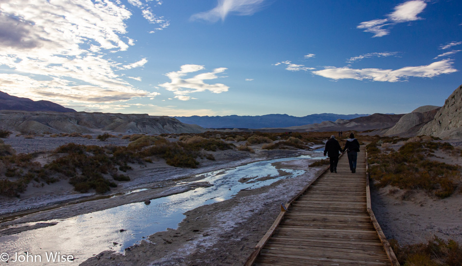 Jutta Engelhardt and Caroline Wise in Death Valley National Park in California