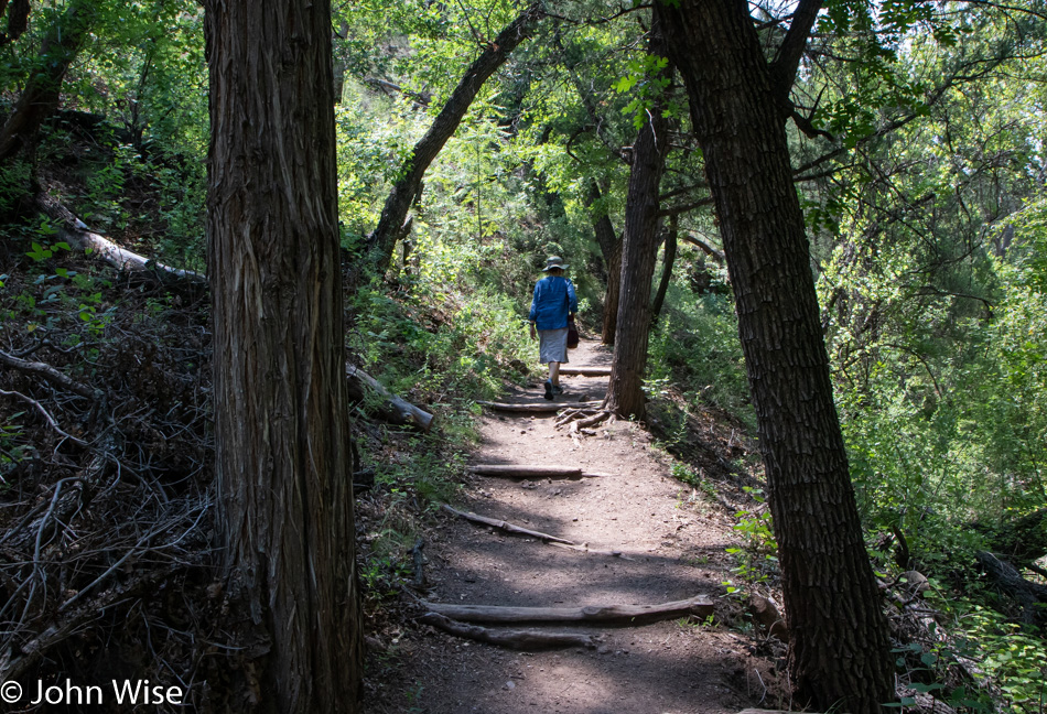 Caroline Wise at Gila Cliff Dwellings National Monument in New Mexico