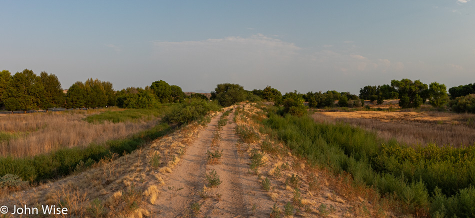 Dike on the Gila River in Duncan, Arizona